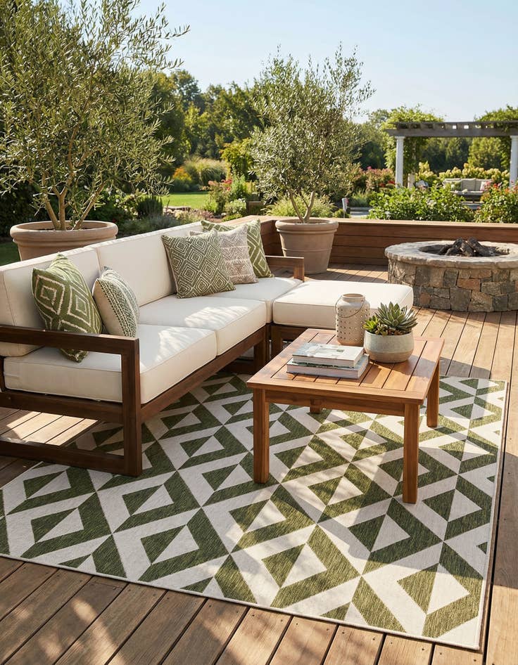 Detail image of 7' 10 x 10' Washable Jill Zarin Napa Indoor / Outdoor Rug