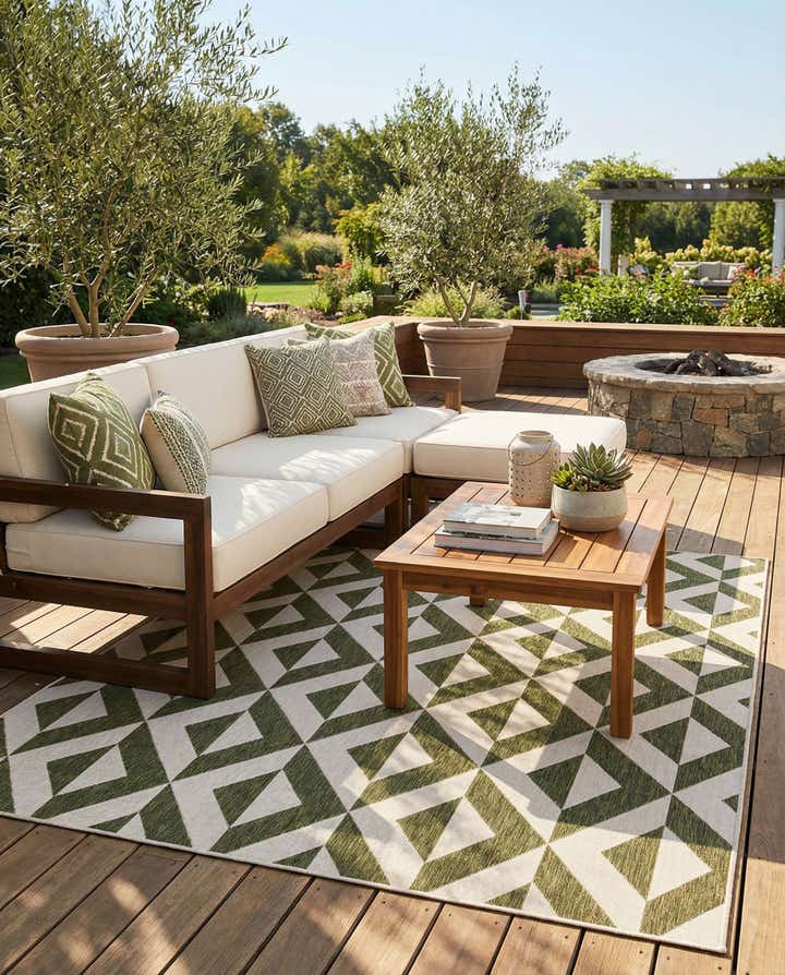 7' 10 x 10' Easy-Clean Jill Zarin Napa Indoor / Outdoor Rug