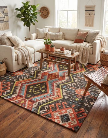 Chenille Jute Square Rug