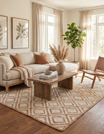 8' x 10' Handmade Braided Jute Rug