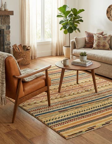 3' 9 x 5' 10 Hand Knotted Modern Ziegler Rug
