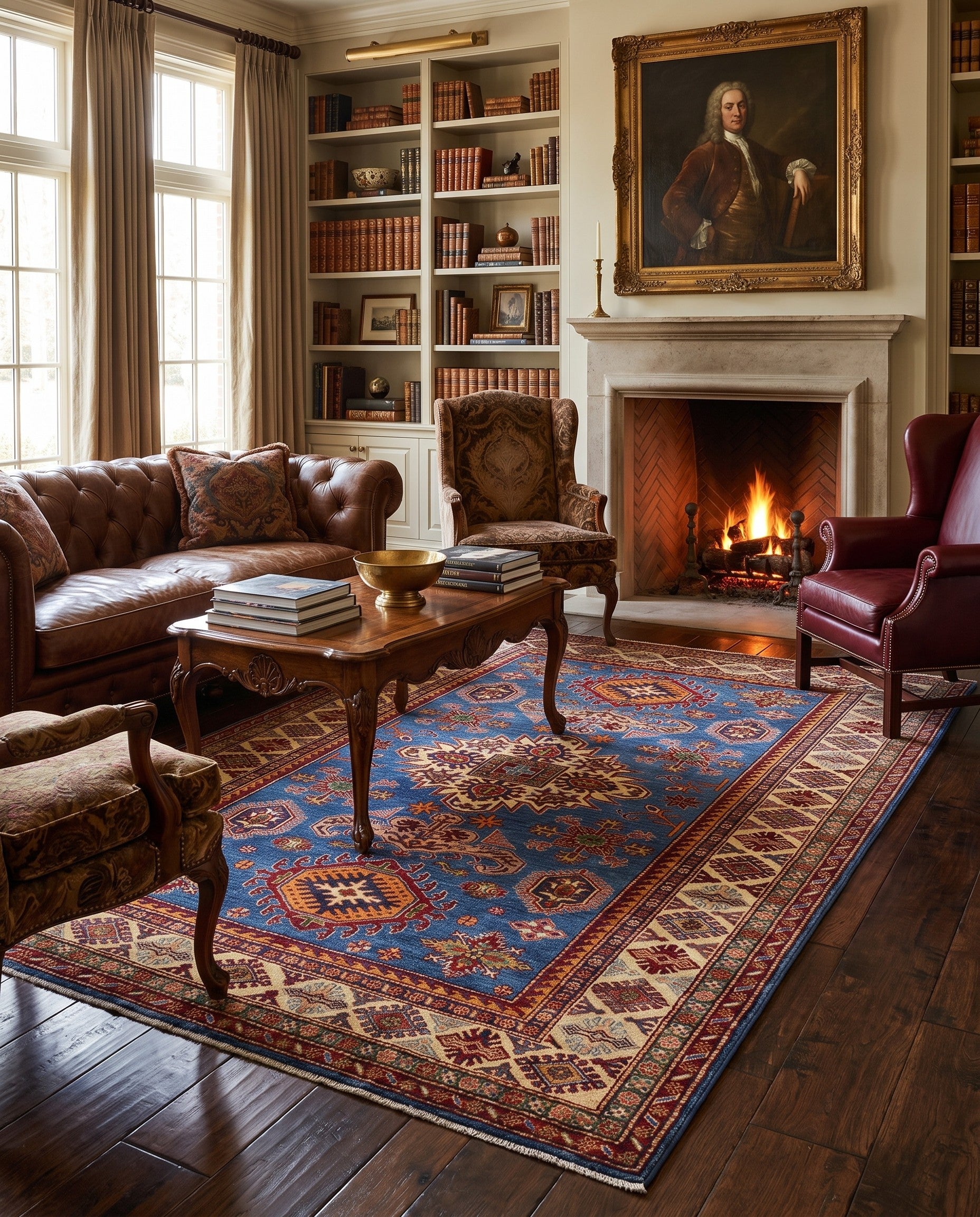 5' 8 x 7' 9 Hand Knotted Kazak Rug