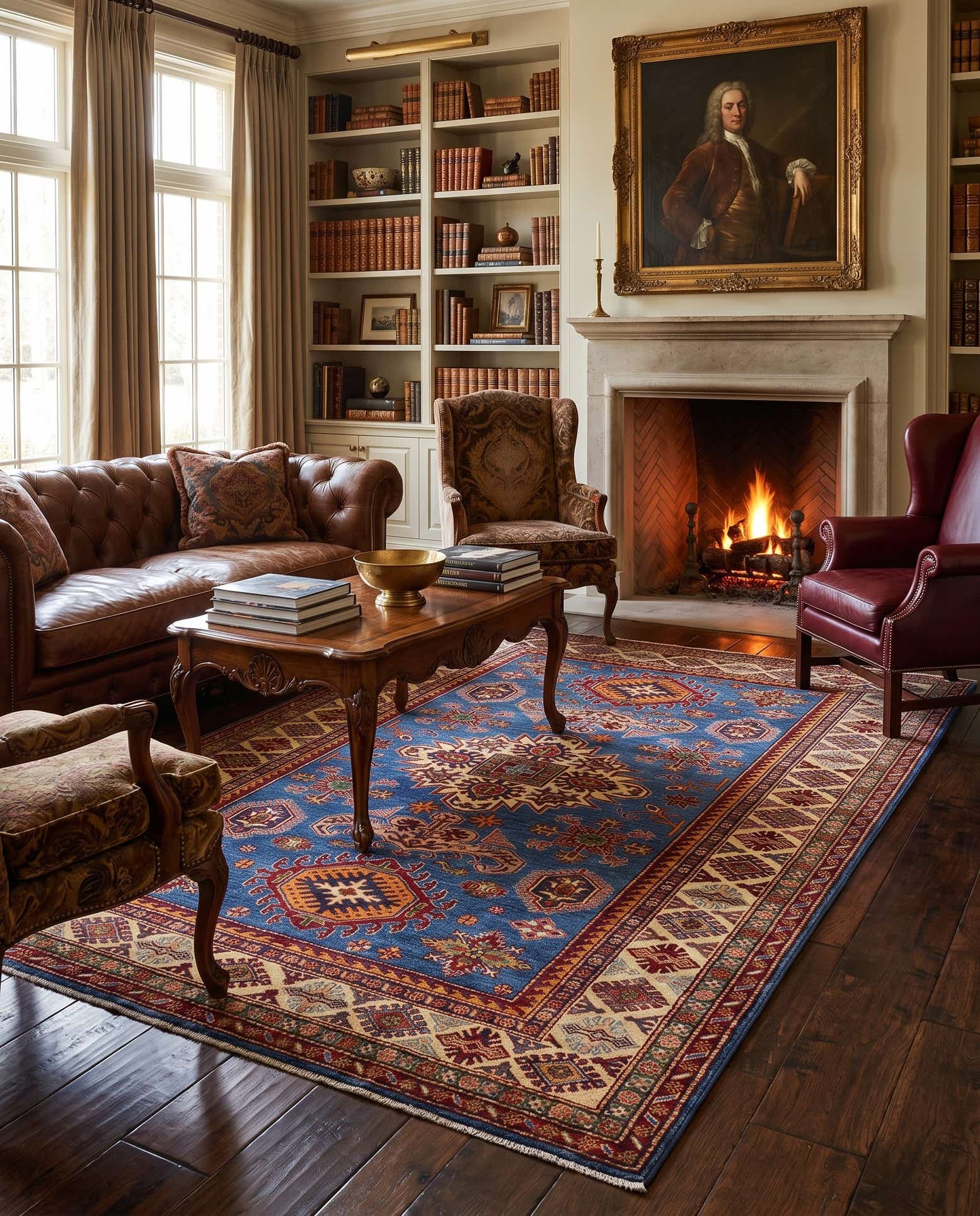175cm x 235cm Hand Knotted Kazak Rug