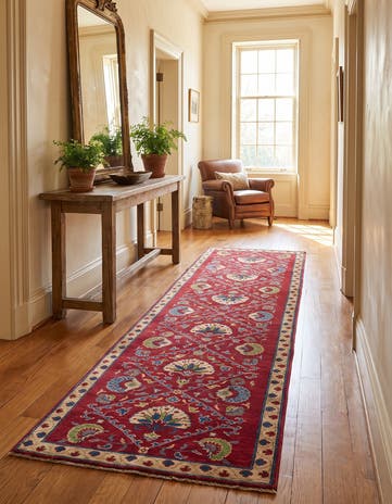 2' 11 x 9' 8 Hand Knotted Kazak Runner Rug