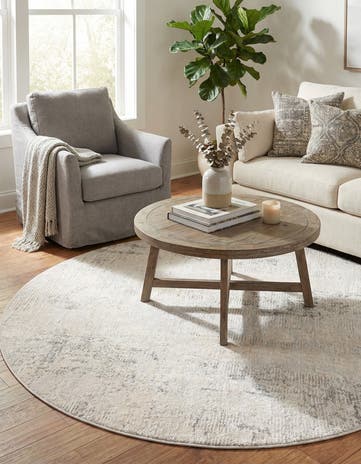 Gray Caspian Round Rug