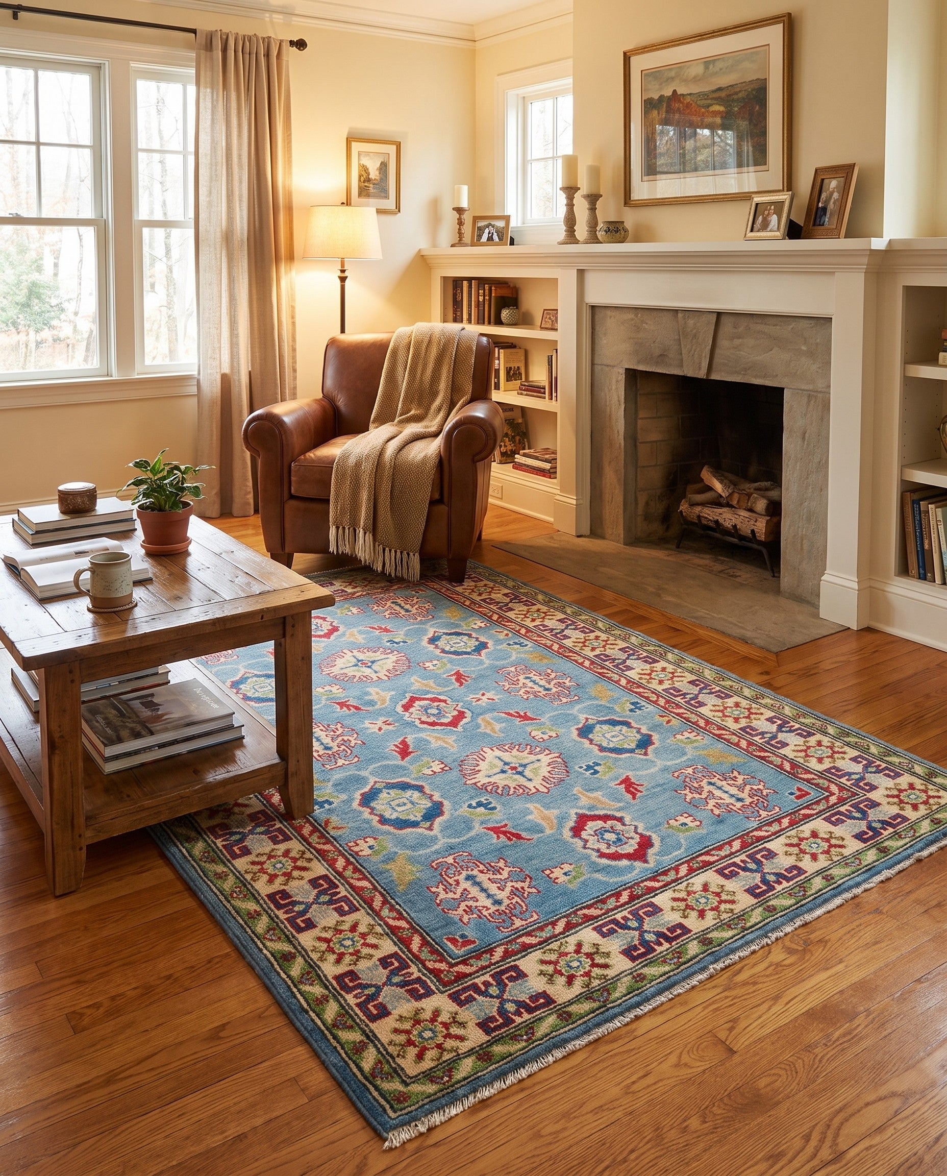 3' 2 x 5' Hand Knotted Kazak Rug
