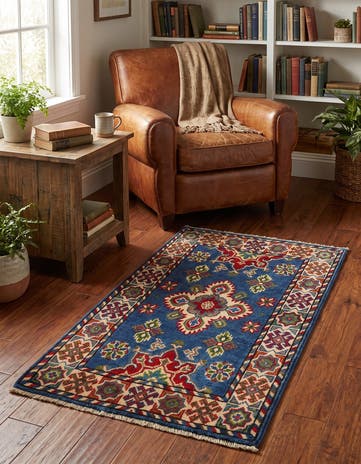 1' 10 x 3' 3 Hand Knotted Kazak Rug
