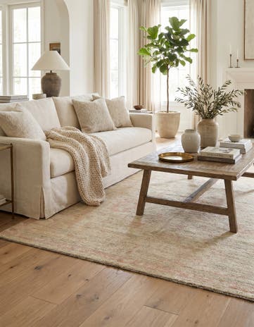 5' x 6' 9 Hand Knotted Oushak Wool Rug