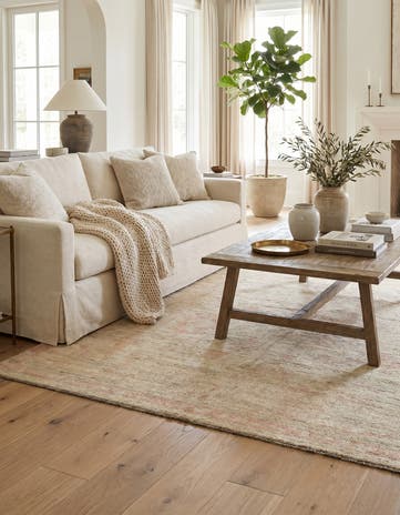 5' x 6' 9 Hand Knotted Oushak Wool Rug