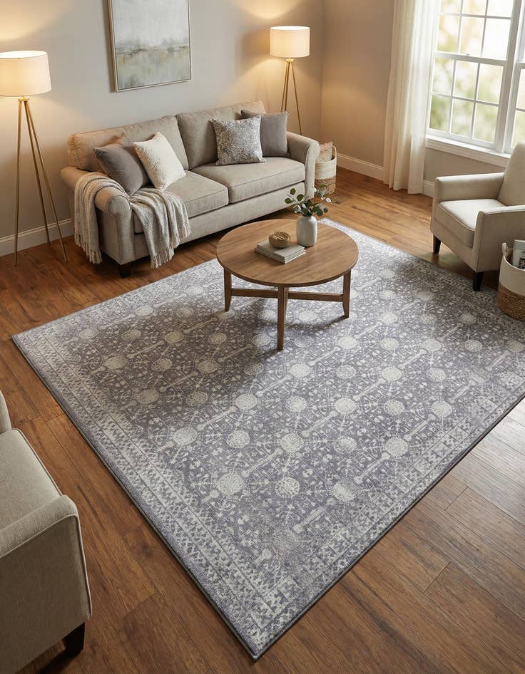 Detail image of 7' 6 x 7' 6 Washable Timeless Square Rug
