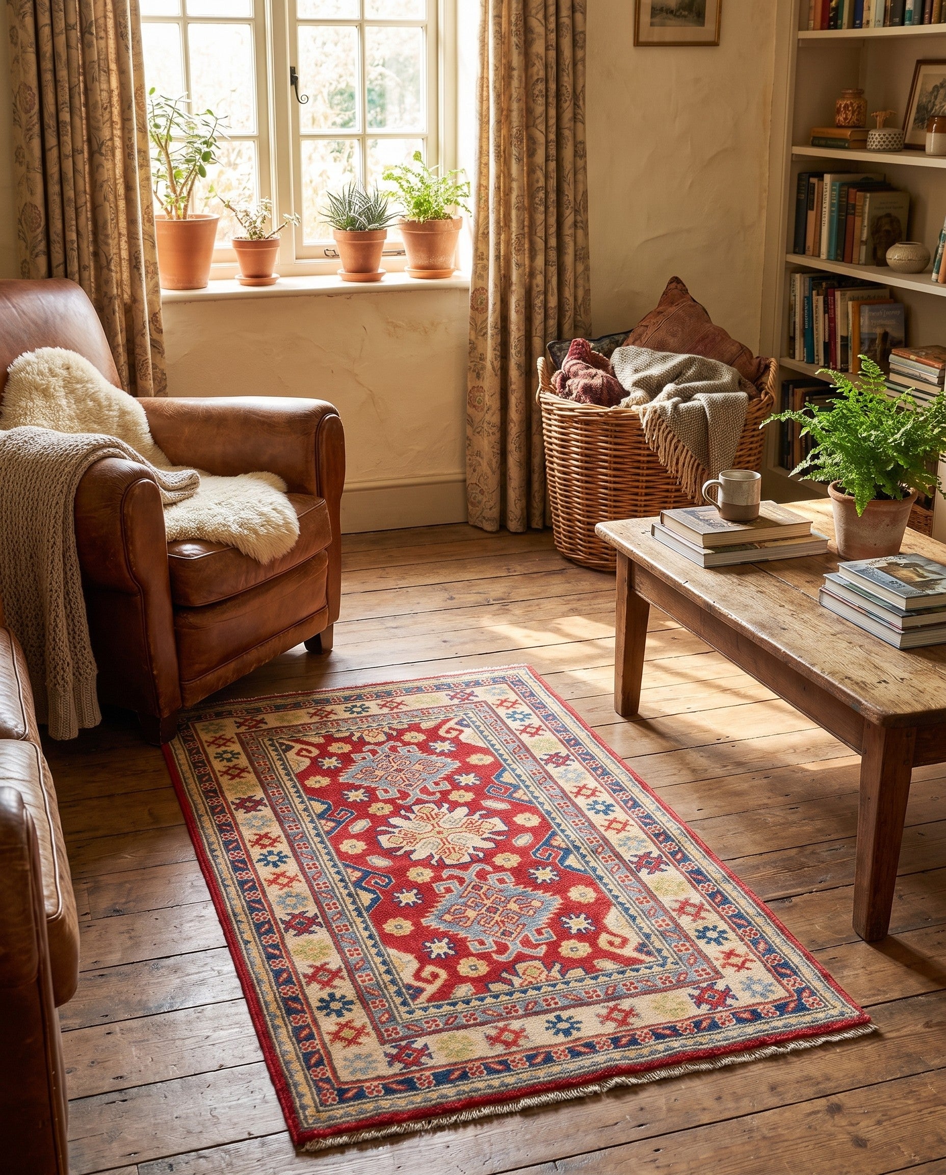 2' 7 x 4' 1 Hand Knotted Kazak Rug