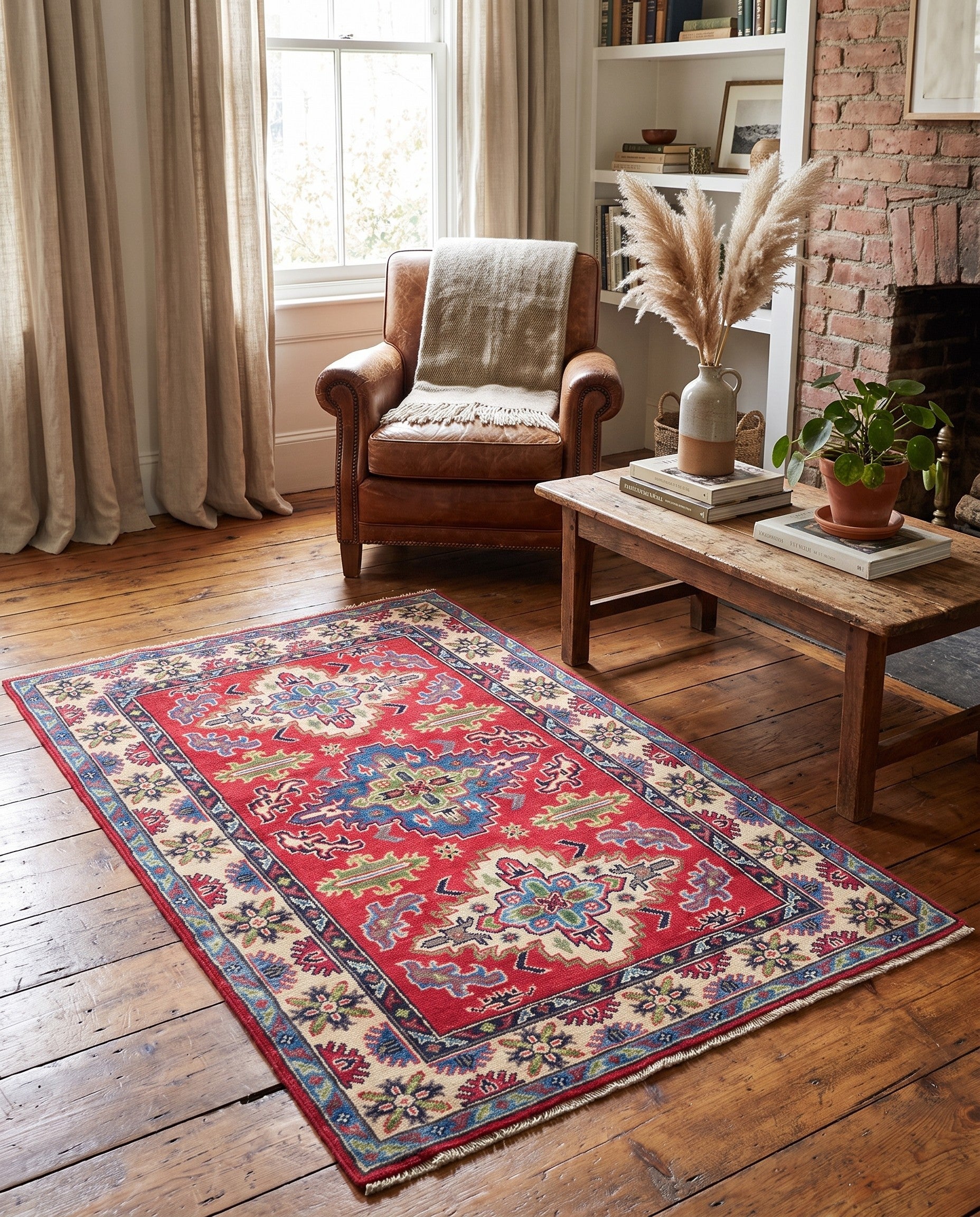 3' 1 x 5' 1 Hand Knotted Kazak Rug