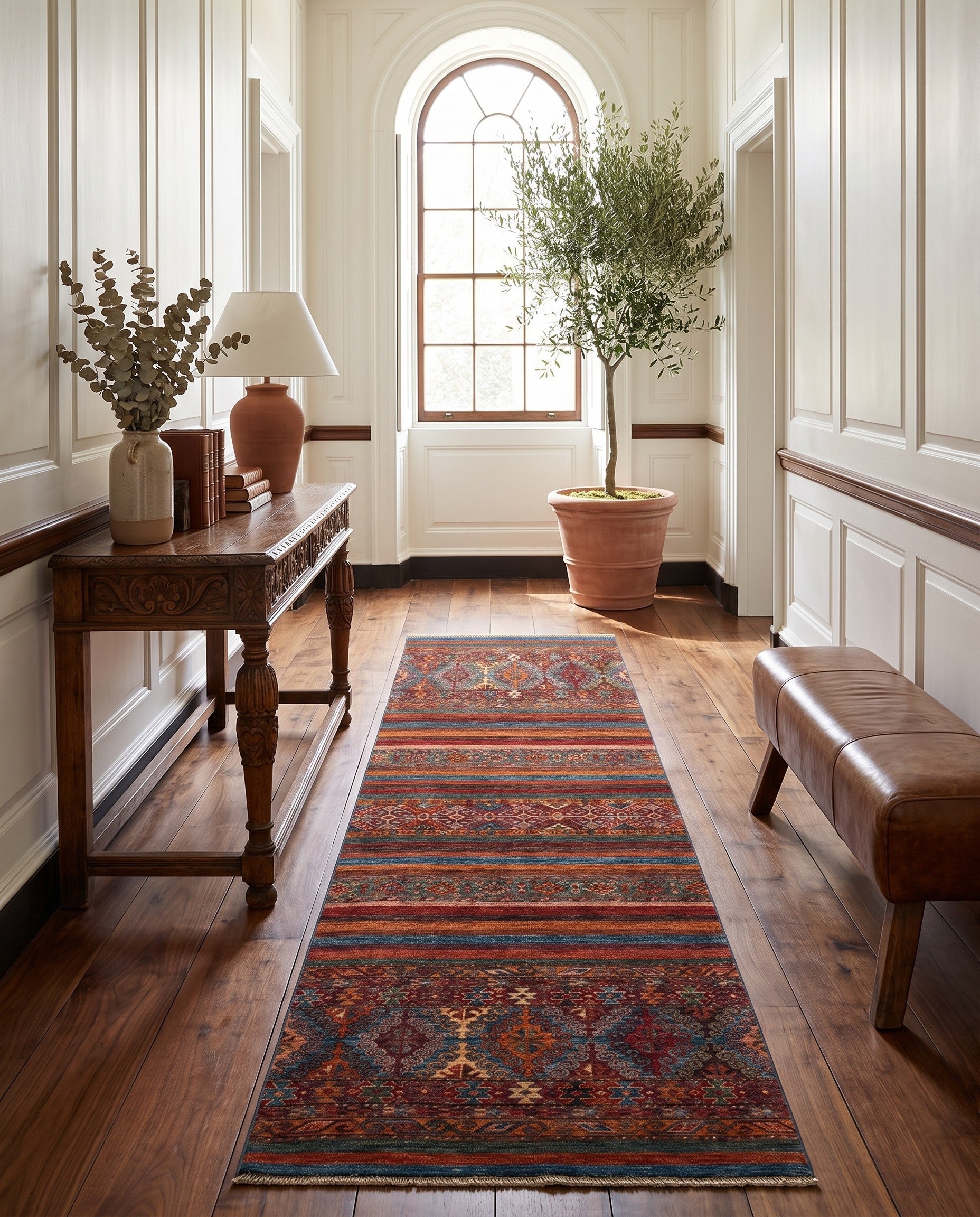 2' 8 x 8' 6 Hand Knotted Kazak Runner Rug