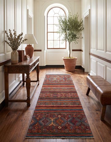 2' 8 x 8' 6 Hand Knotted Kazak Runner Rug