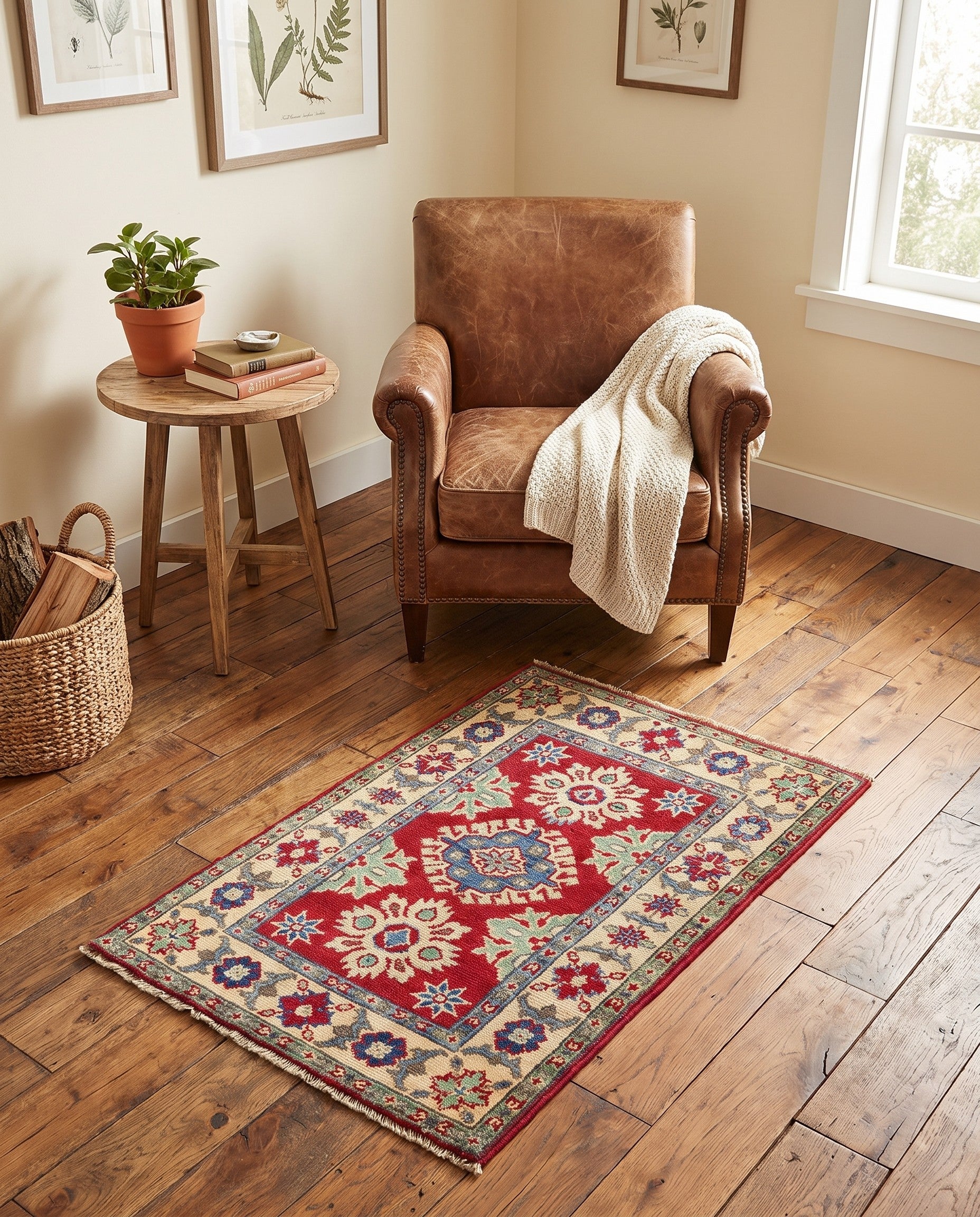 2' 1 x 3' 2 Hand Knotted Kazak Rug