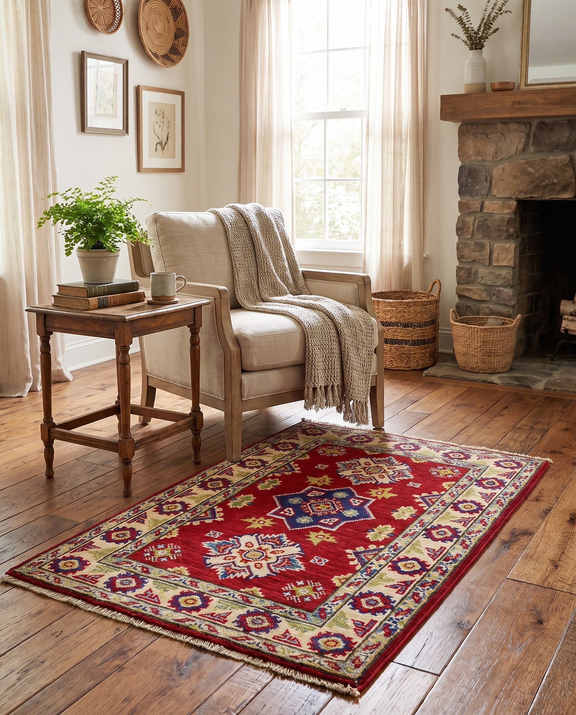 2' 1 x 3' 2 Hand Knotted Kazak Rug