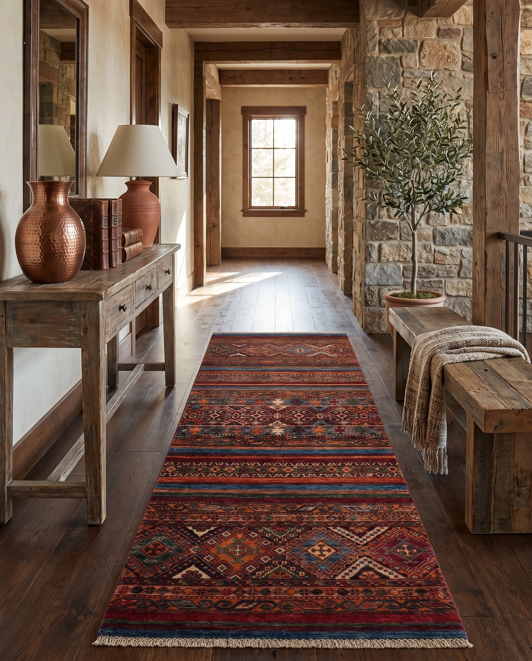2' 7 x 6' 11 Hand Knotted Kazak Runner Rug