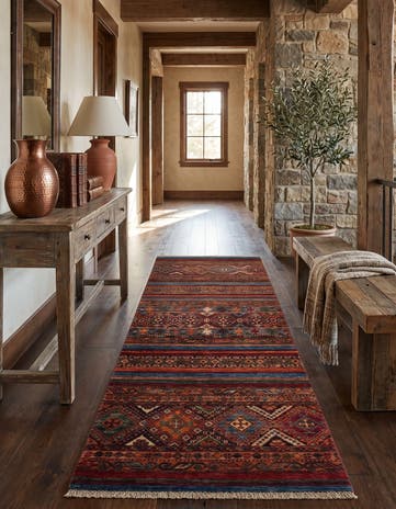 2' 7 x 6' 11 Hand Knotted Kazak Runner Rug
