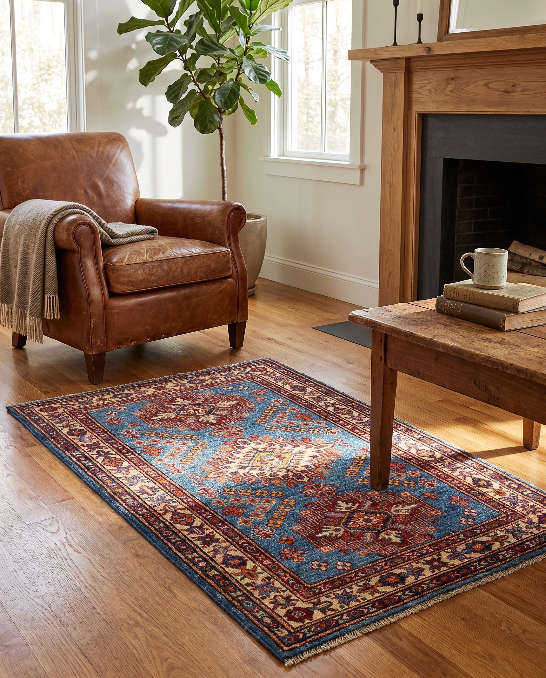 2' 9 x 4' 1 Hand Knotted Kazak Rug