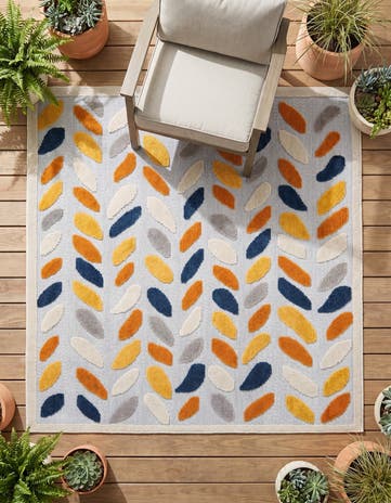 Gray Easy-Clean Aruba Indoor / Outdoor Square Rug