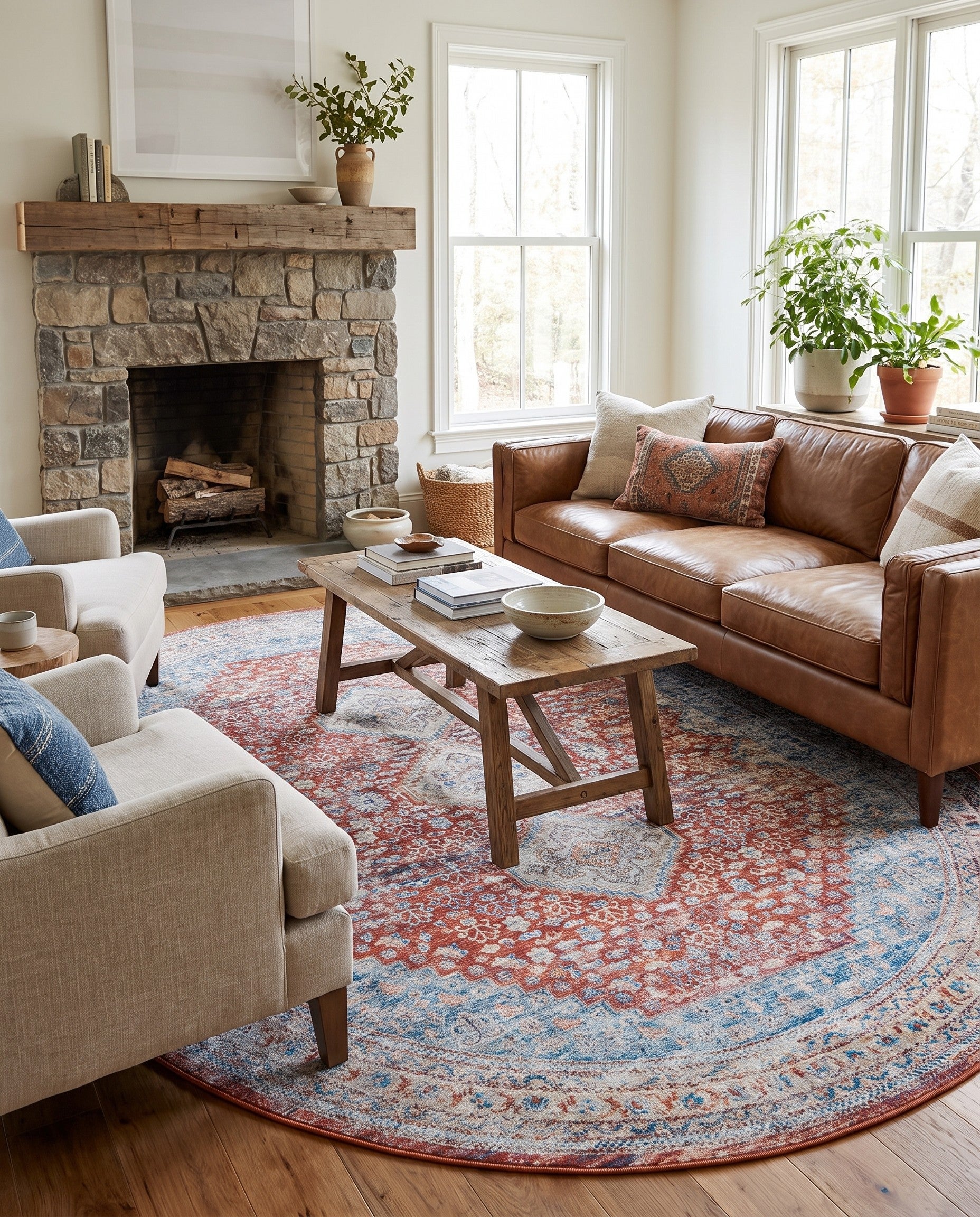 Red Newport Oval Rug