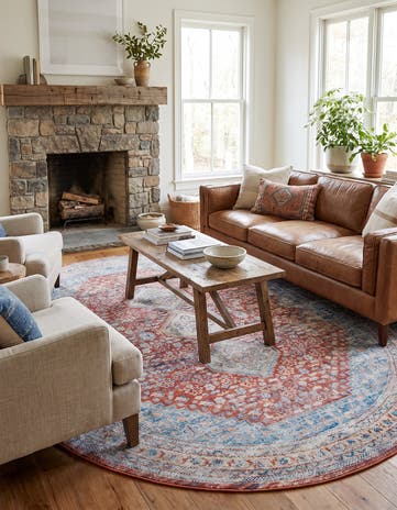 Red Newport Oval Rug