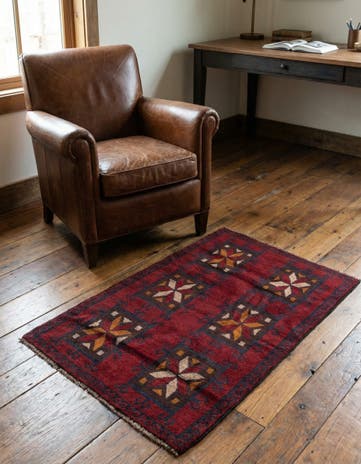2' 10 x 4' 6 Hand Knotted Balouch Persian Wool Rug