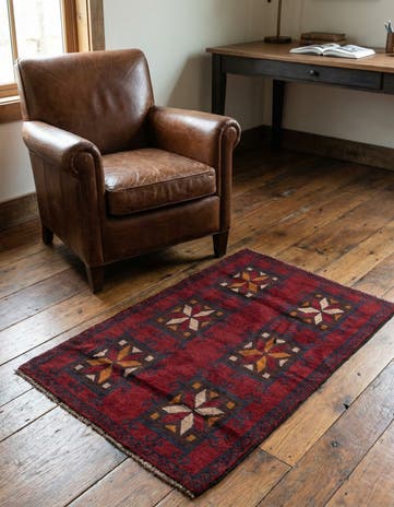 2' 10 x 4' 6 Hand Knotted Balouch Persian Wool Rug