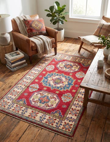 3' 11 x 5' 8 Hand Knotted Kazak Rug