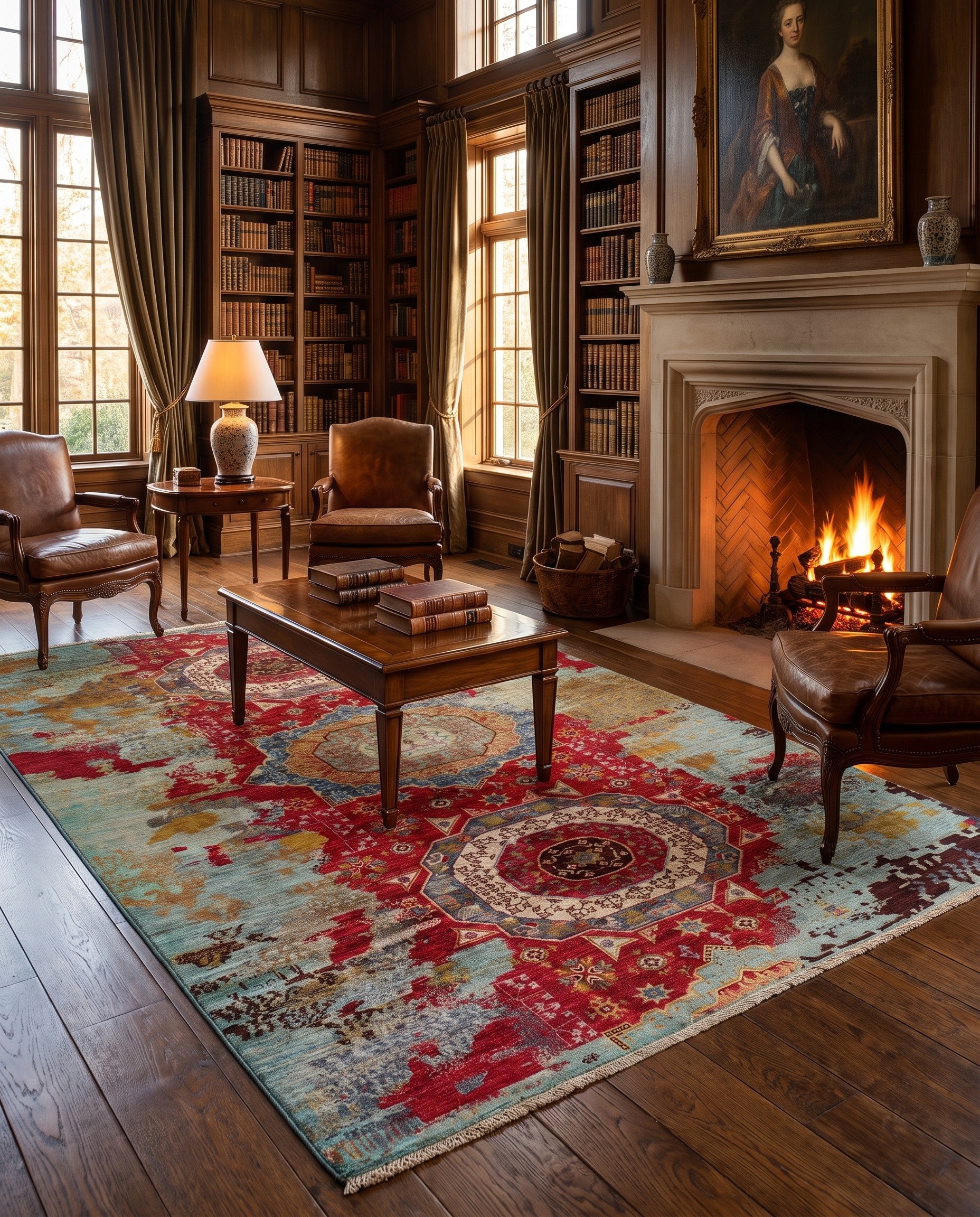 6' 7 x 10' Hand Knotted Mamluk Ziegler Rug