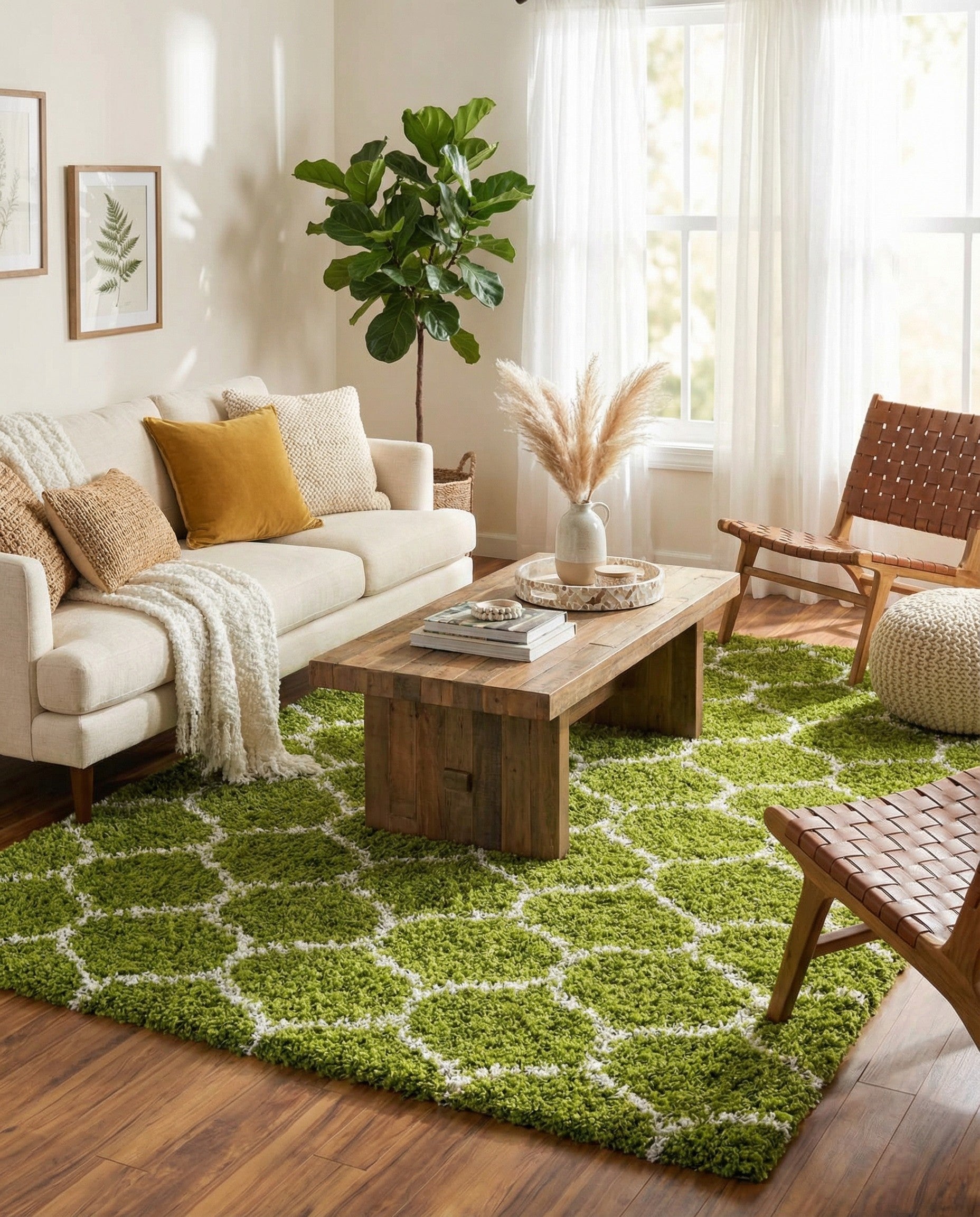 Primary image 10' 8 x 14' Trellis Shag Rug