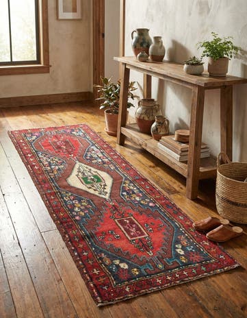3' x 9' 11 Hamedan Runner Rug