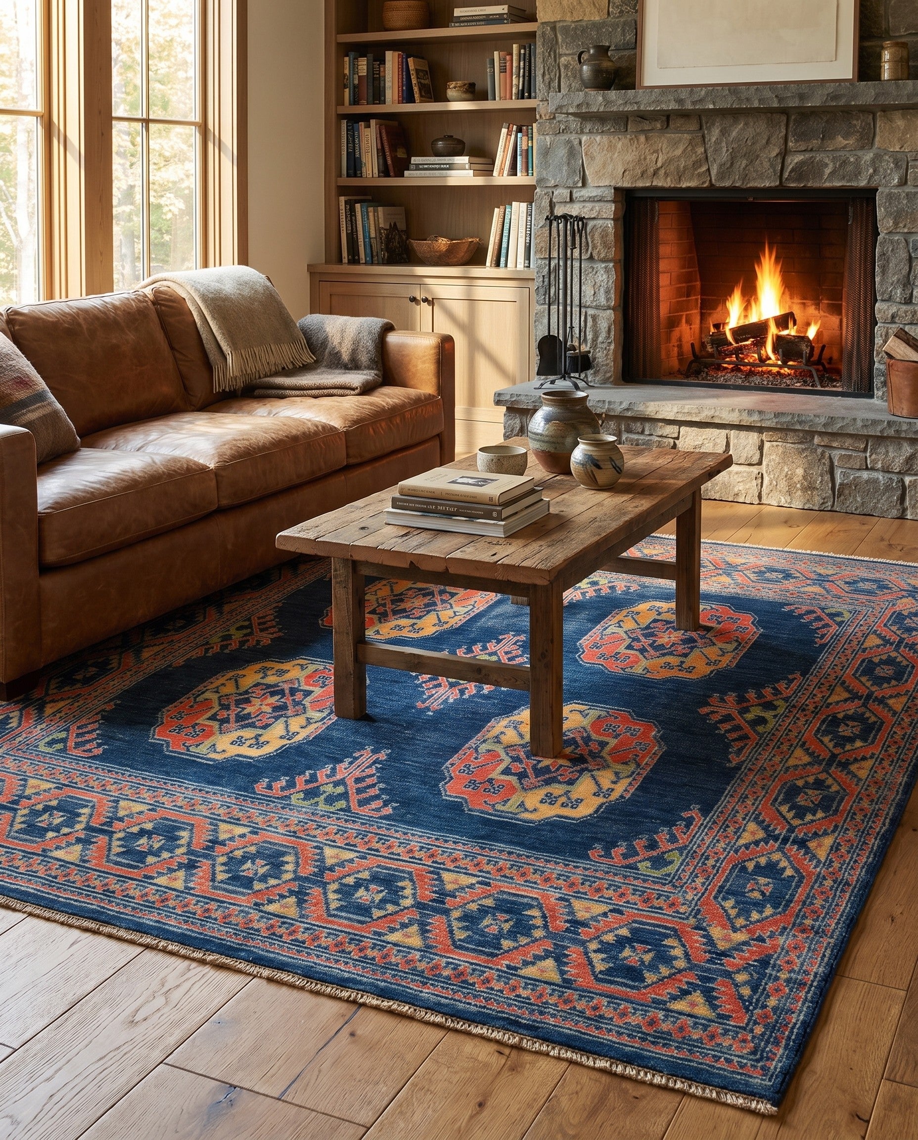 5' 3 x 6' 3 Hand Knotted Kazak Rug