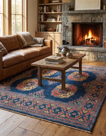 5' 3 x 6' 3 Hand Knotted Kazak Rug