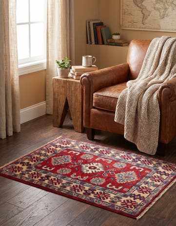 2' x 2' 9 Hand Knotted Kazak Rug