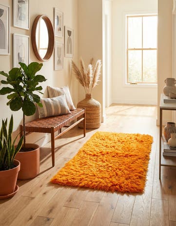 2' 4 x 4' 7 Hand Knotted Moroccan Wool Runner Rug