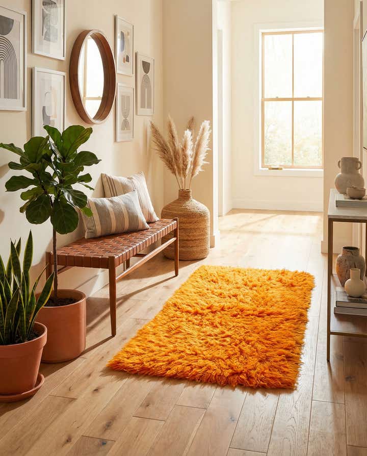 2' 4 x 4' 7 Hand Knotted Moroccan Wool Runner Rug