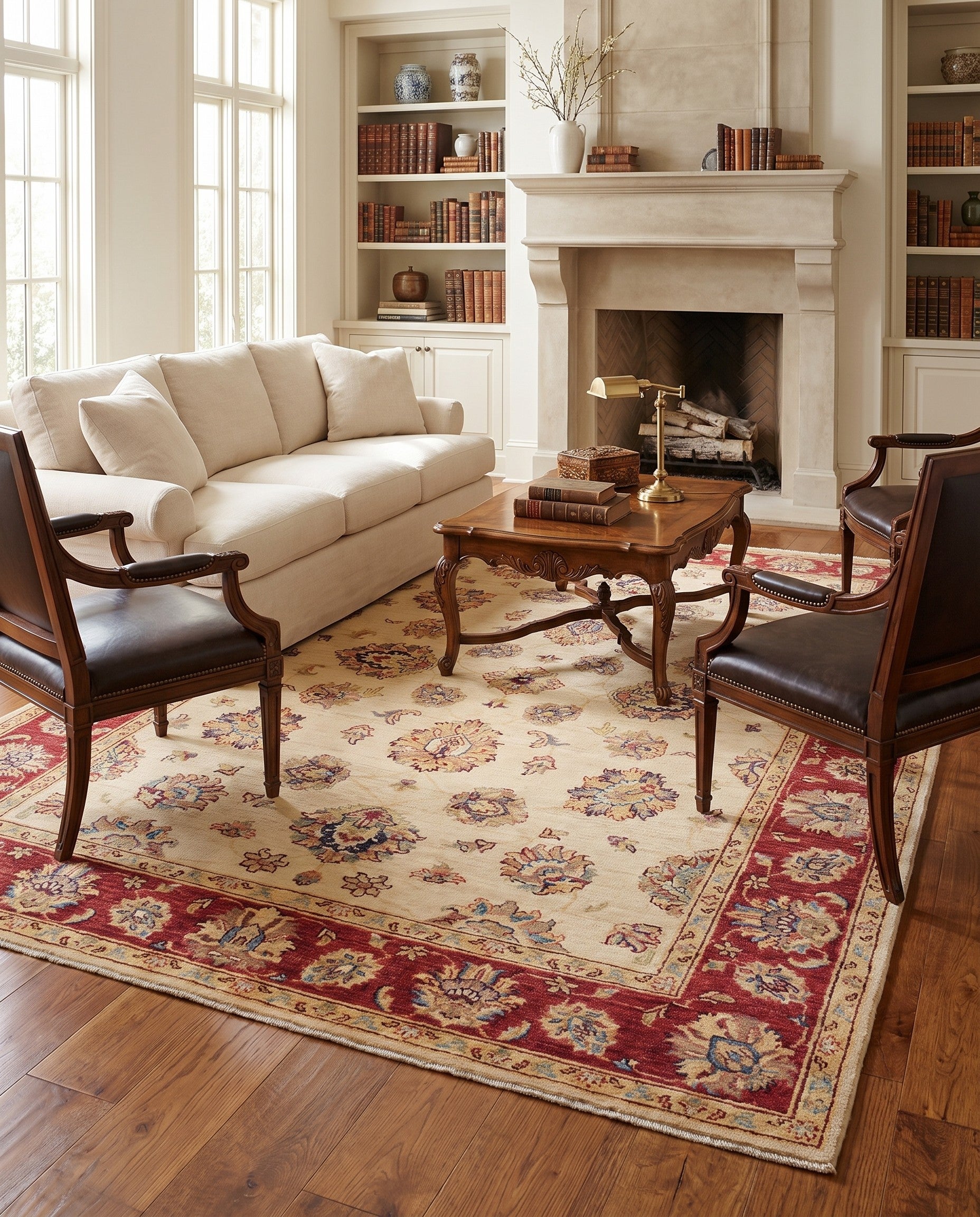 5' 10 x 8' 3 Hand Knotted Ziegler Rug