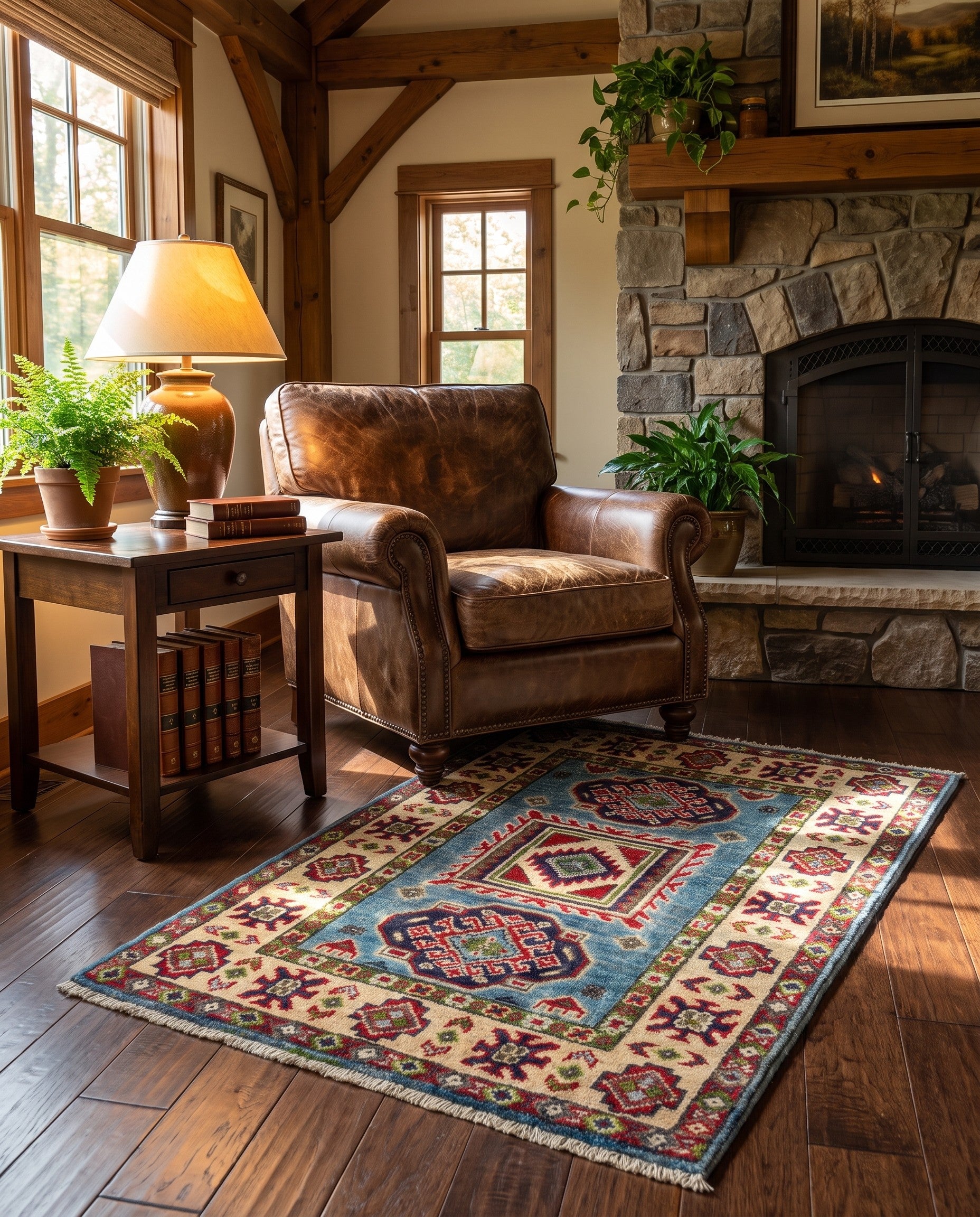 2' x 2' 11 Hand Knotted Kazak Rug