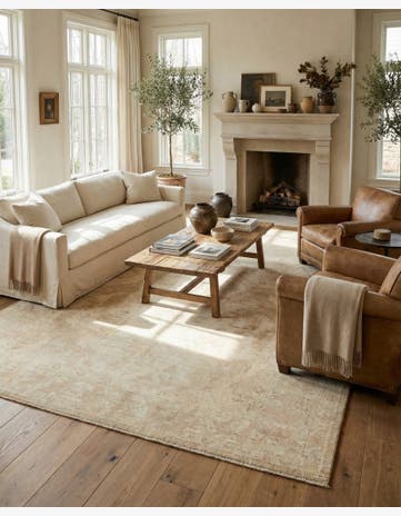 9' 6 x 12' 2 Hand Knotted Oushak Wool Rug