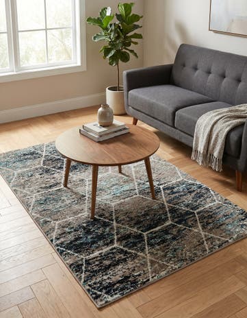 3' x 5' 3 Lattice Frieze Rug