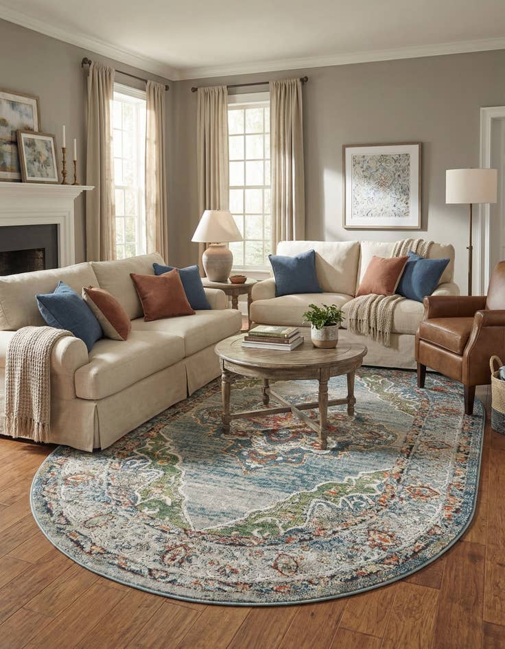 Detail image of 5' x 8' Isabella Oval Rug