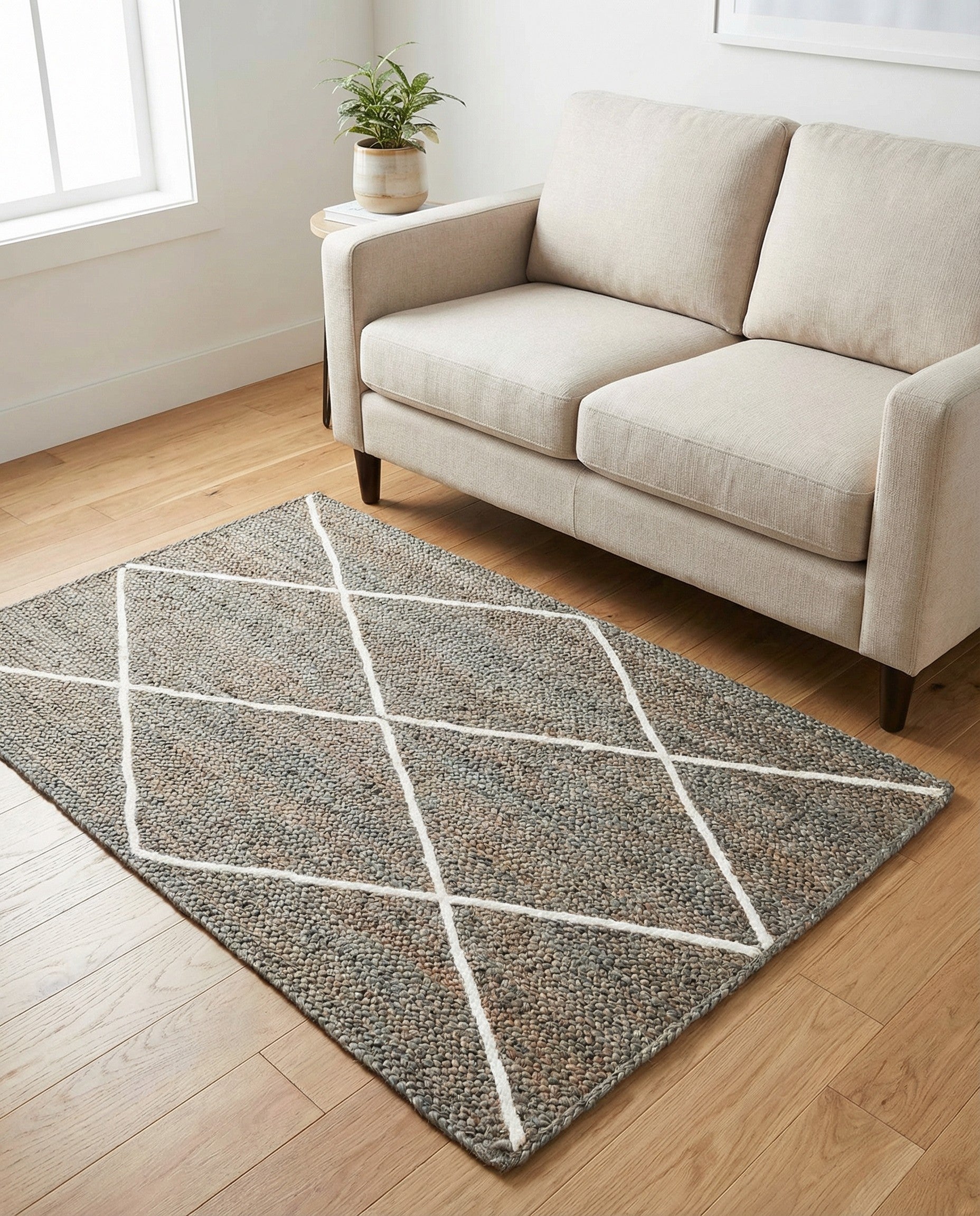 3' 3 x 5' 1 Handmade Braided Jute Rug