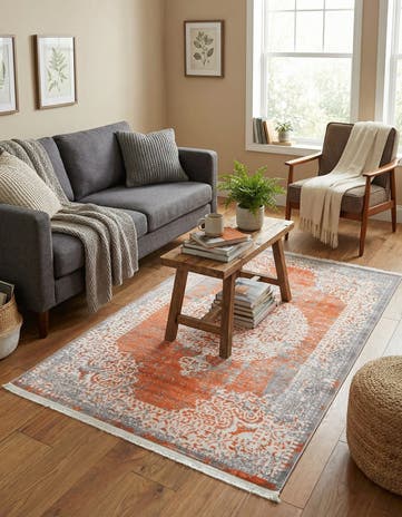Terracotta Modern Classical Rug