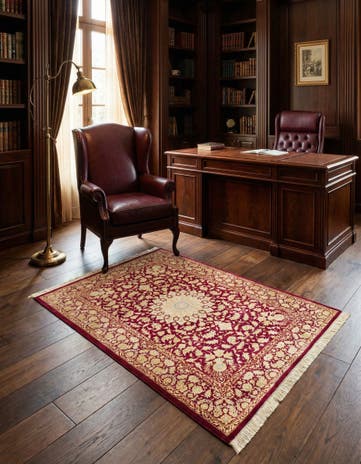3' 3 x 4' 10 Ghom Silk Rug