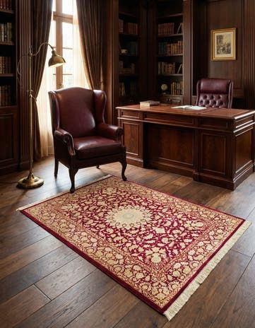 3' 3 x 4' 10 Ghom Silk Rug