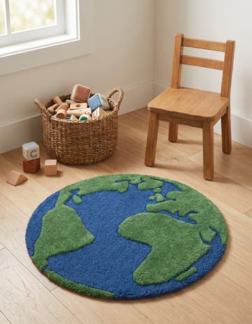 2' x 2' Playtime Kids Wool Freeform Rug
