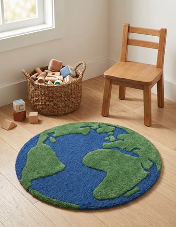 2' x 2' Playtime Kids Wool Freeform Rug