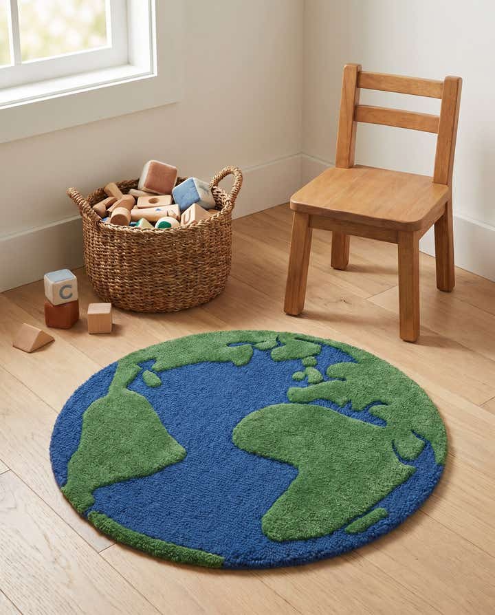 2' x 2' Playtime Kids Wool Freeform Rug
