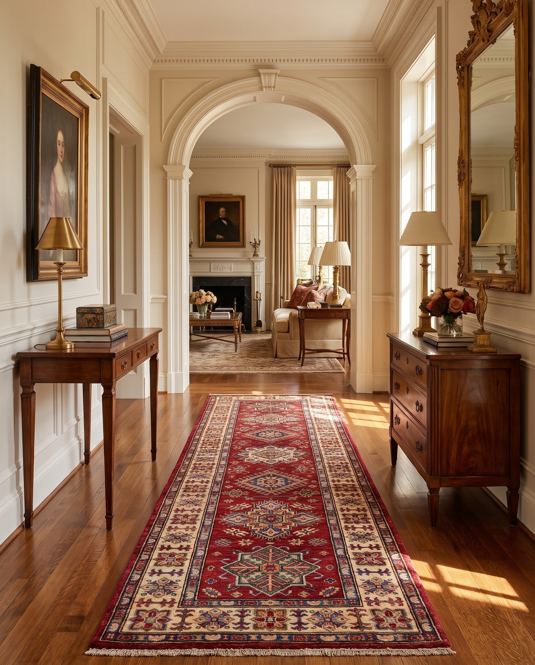 2' 7 x 8' 8 Hand Knotted Kazak Runner Rug